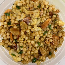 Curried Cauliflower & Couscous Pasta Salad (Vegan)